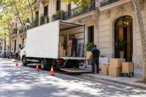 Permiso de ocupación de vía pública para una mudanza en Barcelona: cómo solicitarlo y evitar multas
